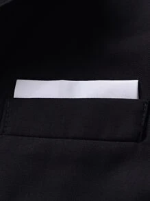 Chaqueta de traje negra con botonadura sencilla para niño pequeño de la temporada de vuelta al cole - Negro - Ver 6