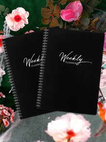 Trees 1pc Spiral Weekly Planner - Multicolor - View 4