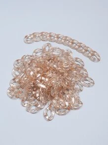 chenming 50pcs Acrylic Versatile Transparent Powder Loose Chain Suitable For Daily Outfit And Various Pendants, Beads - Coffee Brown - View 3