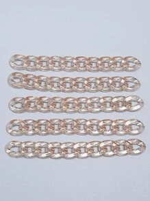 chenming 50pcs Acrylic Versatile Transparent Powder Loose Chain Suitable For Daily Outfit And Various Pendants, Beads - Coffee Brown - View 1