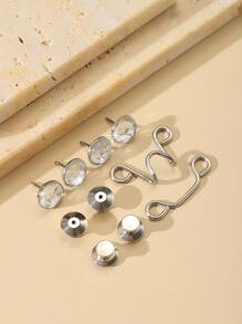 2 Stücke Bären Kaninchen Nagel Strass Taillenknopf Verstellbarer Taillenclip Pin Modisches Accessoire