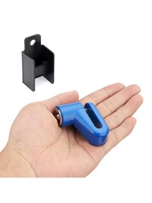 1pc Blue/Black Mountain Bike Lock Disc Brake Lock For Motorcycle, E-Bike Anti-Theft Disc Lock Accessories - Blue - View 3