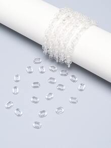 chenming 200 chiếc Acrylic Linh hoạt Trong sáng Chuỗi Thích hợp Đối với Hằng ngày Phụ kiện trang sức DIY Với Nhiều loại Mặt dây chuyền Và Hạt - Trong sáng - Xem 2