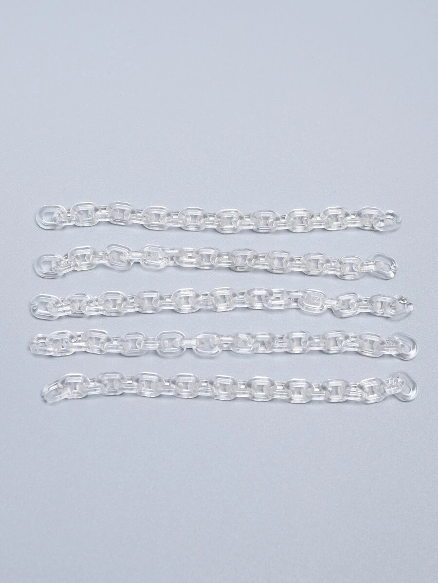 chenming 200 chiếc Acrylic Linh hoạt Trong sáng Chuỗi Thích hợp Đối với Hằng ngày Phụ kiện trang sức DIY Với Nhiều loại Mặt dây chuyền Và Hạt - Trong sáng - Xem 1