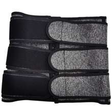 Männer Sportgürtel Taillentrainer Schweiß Bauchband Abdominale Kompressionsband Schwarz - Schwarz - Übersicht 4