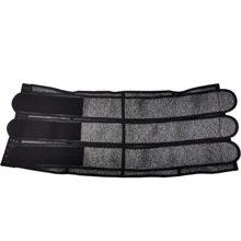 Männer Sportgürtel Taillentrainer Schweiß Bauchband Abdominale Kompressionsband Schwarz - Schwarz - Übersicht 5