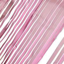 1pc 75*275cm Pink Beaded Curtain Table Skirt, Wedding Birthday Party Holiday Dessert Table Decor, Graduation Event Table Decoration - Pink - View 5