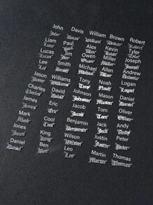 1入組個性化男士不銹鋼姓名吊墜項鍊合適的適用於情侶作為禮物 - 銀色 - 查看 11