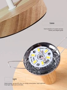 1pc PVC Desk Lamp, Creative Ruched Design LED Desk Lamp For Home - Yellow - View 7