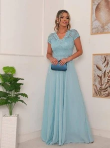 Women Dresses - 淺藍色 - 查看 2