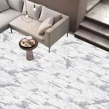 1套10pcs自黏式可拆卸瓷磚地板裝飾貼紙,現代風格的方形防水大理石紋牆貼紙適用於家居裝飾 - 彩色 - 查看 3