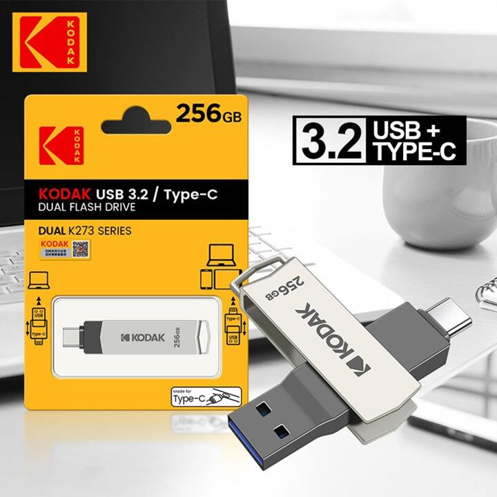 Kodak USB3.2 Type-C 64GB デュアル フラッシュドライブ