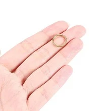 1 Miếng Thanh lịch 316L Thép không gỉ Xoắn Threaded Xuyên Dấu phân cách Vòng mũi Nhẫn Dành Cho Nam Và Nữ , có thể sử dụng Đối với Nhiều Đồ khuyên - Vàng - Xem 5