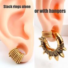 1 Miếng Thanh lịch 316L Thép không gỉ Xoắn Threaded Xuyên Dấu phân cách Vòng mũi Nhẫn Dành Cho Nam Và Nữ , có thể sử dụng Đối với Nhiều Đồ khuyên - Vàng - Xem 6