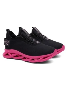 Women Wedge Sneakers - màu đen - Xem 2