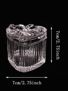 Heart-shaped Glass Jar - Clear - View 8
