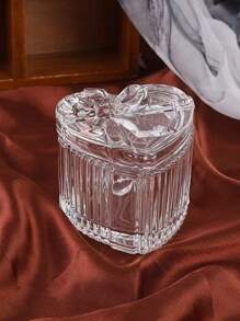Heart-shaped Glass Jar - Clear - View 1