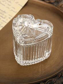 Heart-shaped Glass Jar - Clear - View 3