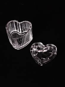 Heart-shaped Glass Jar - Clear - View 7