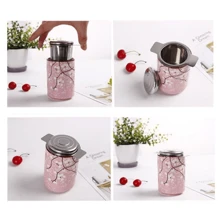 1pc Reusable Stainless Steel Tea Strainer With Lid, For Loose Leaf Tea Spice Coffee Filtering Tool Back To School - Silver - View 6