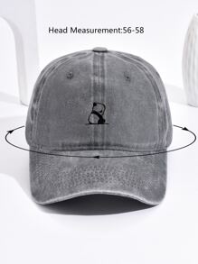 1pc Unisex Washed Soft Top Baseball Cap With Panda Embroidery For Daily Casual Wear, Adjustable Street - Grey - View 4