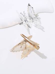 Set de 4 pinzas para el cabello de mujer con diseño de mariposa dorada en movimiento, accesorios para el cabello, pasadores de pelo