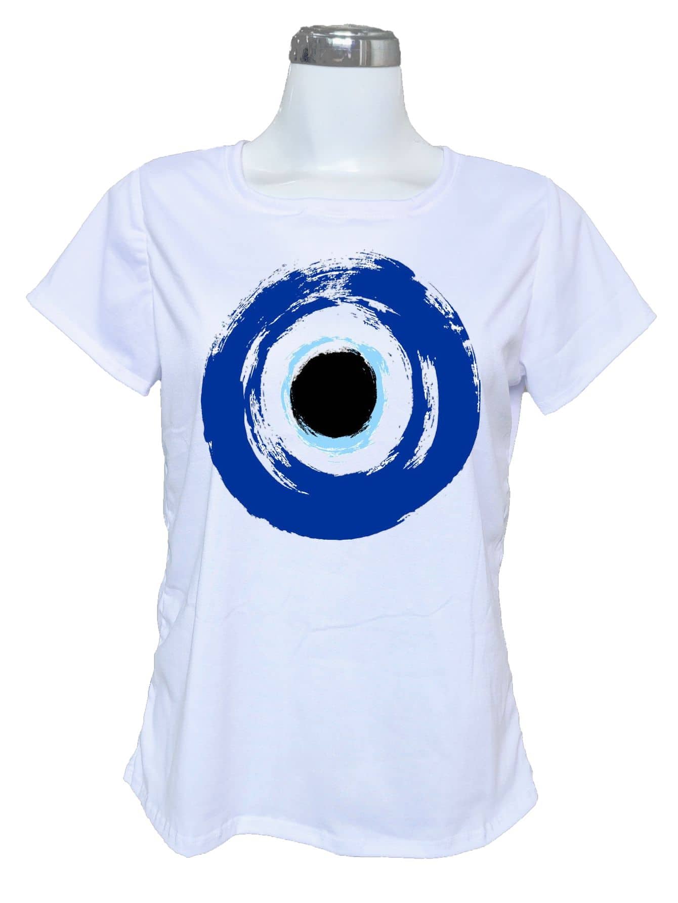 Playera camiseta sublimada ojo turco abtracto buena suerte acuarela - Blanco - Ver 1