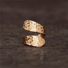 可调节开口不对称形状女士时尚复古派对鸡尾酒戒指装饰珠宝 - 均碼 - 查看 3