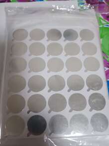 300 Stickers Para Pegamento Aplicación De Pestañas - Plateado - Ver 4