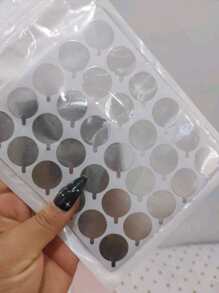 300 Stickers Para Pegamento Aplicación De Pestañas - Plateado - Ver 1