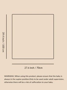 cottgoods 1pc Beige Pineapple Grid Plush Baby Swaddle Blanket, Soft & Skin-Friendly, Suitable For All Seasons - Beige - View 3