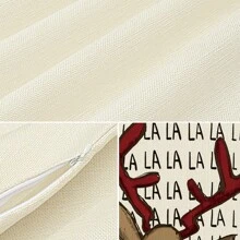 4入組聖誕主題亚麻枕套覆蓋帶小鹿和聖誕老人印花 - 聖誕老人-4pcs - 查看 4