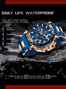 LIGE 圓錶盤石英手錶