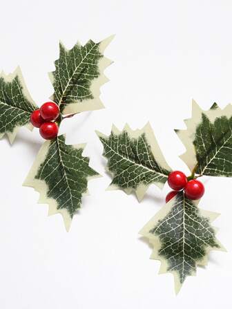 1 set da 10 pezzi Bacche natalizie artificiali rosse per decorare l'albero di Natale e le corone, adatto anche per San Valentino e come regalo