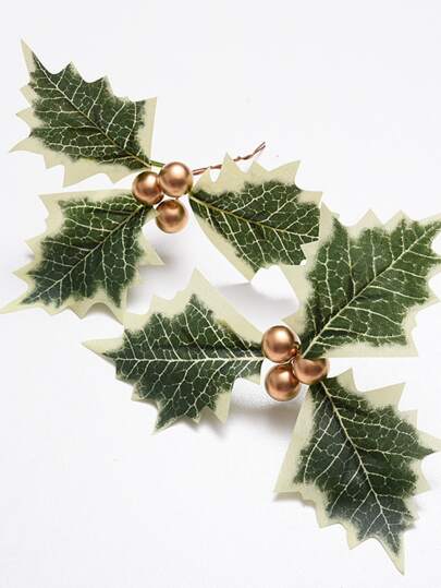 1set/10pcs Gold Artificial Mini Apples For Tree Decorations And Wreaths, Table Decoration,Centerpieces,Artificial Flowers,Plastic Flowers