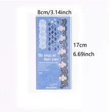 have a good day 10入組/包復古黑白花邊圖案貼紙,適用於剪貼簿、日記、美學筆記本和diy手工材料