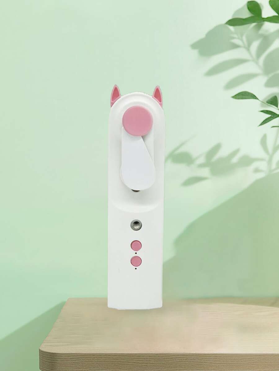 Portable Handheld Water Mist Fan With Lithium Battery H12 In White - White - View 1