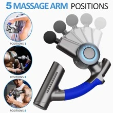 Deep Tissue Massage Gun for Athlete with Adjustable Arm - Black - View 2