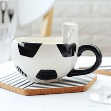 Taza de Cerámica Para Cafe en Forma de Balon De Futbol - Multicolor - Ver 3