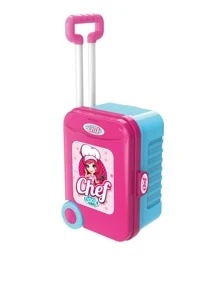 Deny Toys Children's Kitchen 3 In 1 Kitchen And Suitcase With Light And Sound - Apricot - View 4