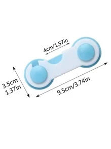 4pcs Abs Multi-Functional Protective Locks - For Cabinets, Anti-Pinch Security Lock Buckle Or Cabinet Door Lock - White - View 4