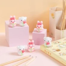 2pcs/set Cartoon Animal Shaped Pencil Sharpener - Multicolor - View 4