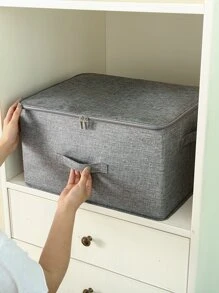2 件/套 可折叠可洗拉链布艺收纳盒，容量大，防尘防潮，适用于衣物、衣柜、家居用品（2 件同尺寸）装饰品 秋季装饰 节日装饰 房间装饰 家居装饰 秋季装饰 卧室装饰 - 灰色 - 查看 6