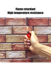 藍色的&白色撞色3D磚塊圖案創意牆貼自黏式防水防潮牆紙適用於牆裝修和保護,客廳,臥室,餐廳墻面裝飾貼紙 - 霧霾藍 - 查看 7