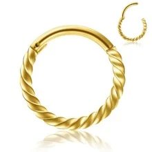 1 Miếng Thanh lịch 316L Thép không gỉ Xoắn Threaded Xuyên Dấu phân cách Vòng mũi Nhẫn Dành Cho Nam Và Nữ , có thể sử dụng Đối với Nhiều Đồ khuyên - Vàng - Xem 1