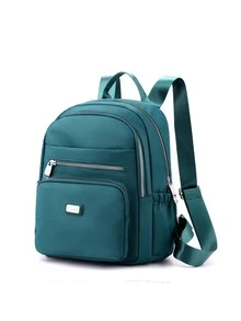 Multi-compartment Large Capacity Fashion Backpack, Handbag, School Bag, Mommy Bag, Versatile Commute Pack - Blue - View 2