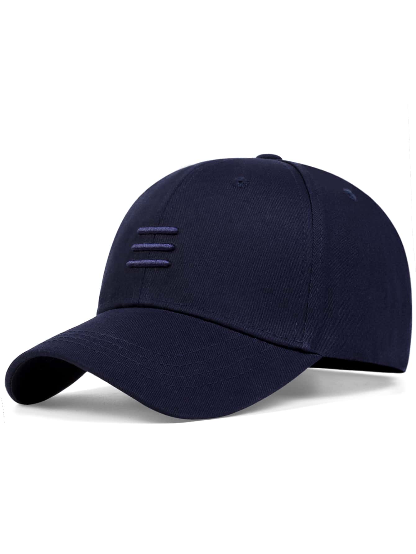 1pc Men's Outdoor Sun Protection Adjustable Embroidered Baseball Cap, Suitable For Spring & Autumn Travel, Vacation, And Beach Casual - Navy Blue - View 1