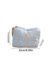 1入組ins風格化妝包適合女士2023,時尚便攜,迷人的,大容量,皮膚護理&洗漱用品小袋 - 彩色 - 查看 6