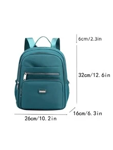 Multi-compartment Large Capacity Fashion Backpack, Handbag, School Bag, Mommy Bag, Versatile Commute Pack - Blue - View 5