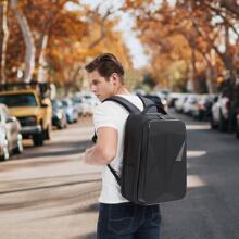 Hard Shell Laptop Backpack 35L, Waterproof Travel Backpack Business Computer Bag Fit 15.6 Inch Gaming Bag with USB Charging Port - Black - View 7